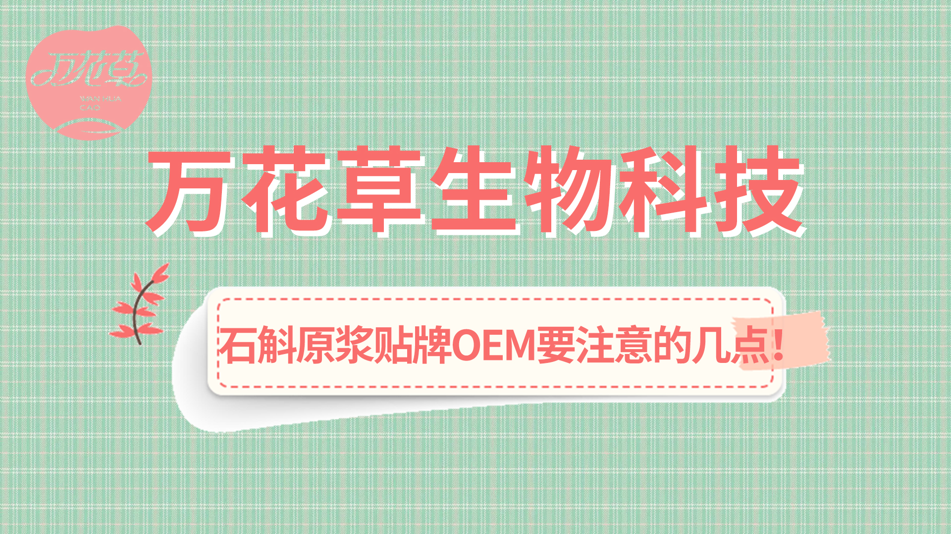 石斛原漿貼牌oem您需要注意哪幾點(diǎn)？